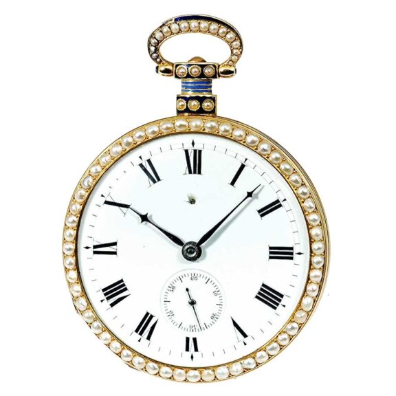 Swiss extremely rare gold, enamel pocket watch Circa 1830 Swiss extremely rare gold, enamel pocket watch Circa 1830
