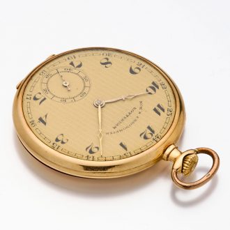 Swiss/Dutch gold open faced Art Deco lever watch Circa 1935