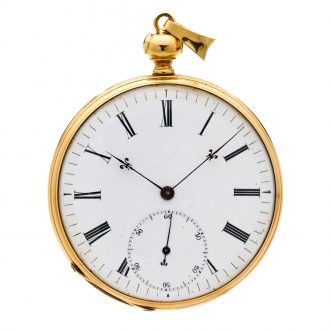 English 14K gold pocket watch with lever escapement Circa 1860
