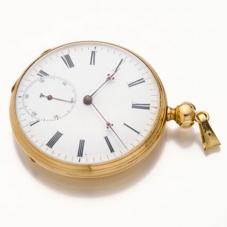 English 14K gold pocket watch with lever escapement Circa 1860
