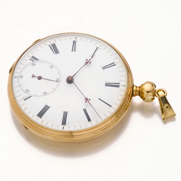 English 14K gold pocket watch with lever escapement Circa 1860 English 14K gold pocket watch with lever escapement Circa 1860