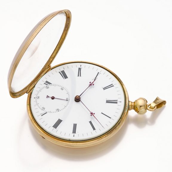 English 14K gold pocket watch with lever escapement Circa 1860 English 14K gold pocket watch with lever escapement Circa 1860