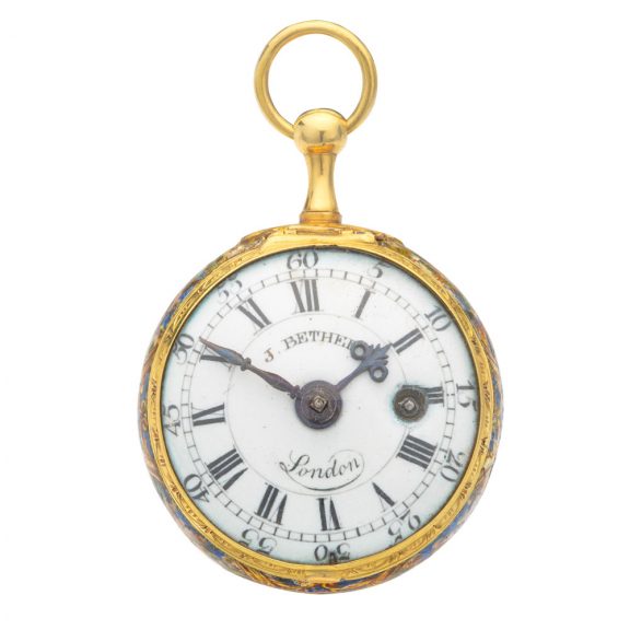 Swiss 21 Carat gold and enamel verge pocket watch Circa 1685 Swiss 21 Carat gold and enamel verge pocket watch Circa 1685