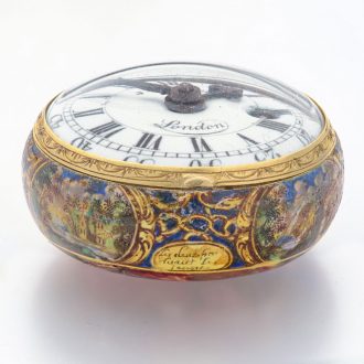 Swiss 21 Carat gold and enamel verge pocket watch Circa 1685