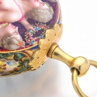 Swiss 21 Carat gold and enamel verge pocket watch Circa 1685