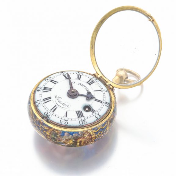 Swiss 21 Carat gold and enamel verge pocket watch Circa 1685 Swiss 21 Carat gold and enamel verge pocket watch Circa 1685