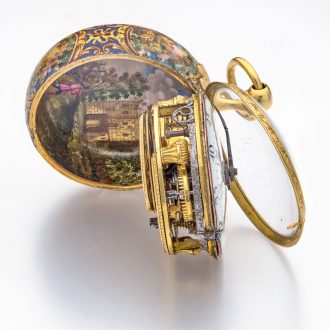 Swiss 21 Carat gold and enamel verge pocket watch Circa 1685