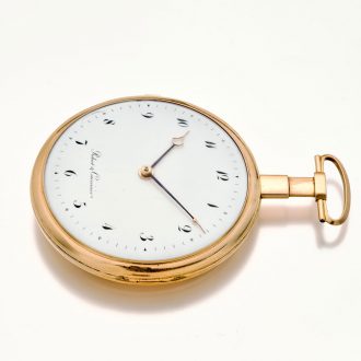 Large Swiss rose gold quarter repeating cylinder watch Circa 1805