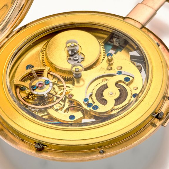 Large Swiss rose gold quarter repeating cylinder watch Circa 1805 Large Swiss rose gold quarter repeating cylinder watch Circa 1805