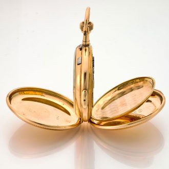Swiss 14K gold repeating chronograph pocket watch Circa 1920