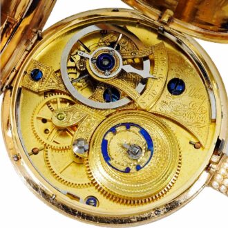 English gold enamel pocket watch of museum quality Circa 1820