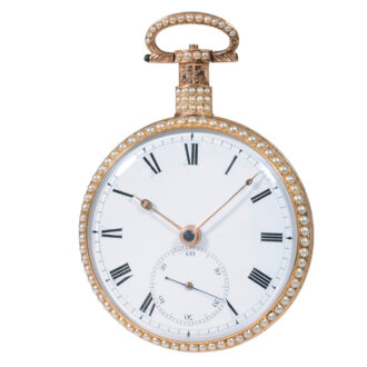 English gold enamel pocket watch of museum quality Circa 1820