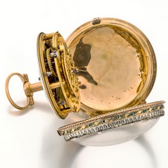Attractive Swiss 18K multi-colour gold pocket watch Circa 1795