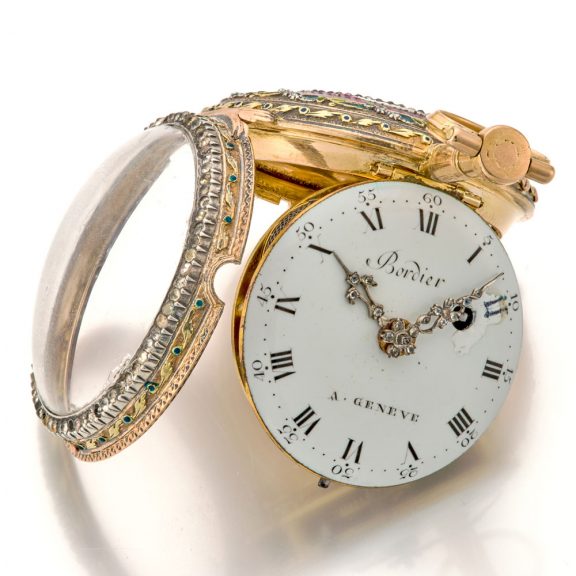 Attractive Swiss 18K multi-colour gold pocket watch Circa 1795 Attractive Swiss 18K multi-colour gold pocket watch Circa 1795