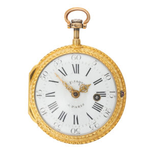 Exclusive French multi-colour gold verge pocket watch Circa 1740