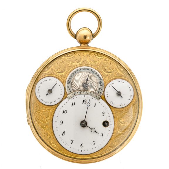 French calendar watch in a malachite stone case Circa 1810 French calendar watch in a malachite stone case Circa 1810