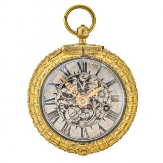 Early French gilt verge watch with later movenment Circa 1660