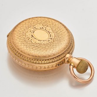 Heavy Swiss gold double dialed pocket watch Circa 1890