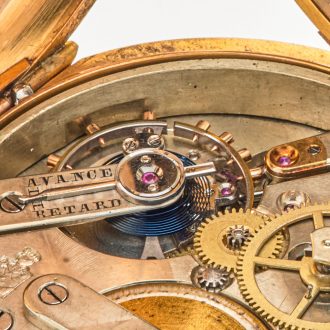 Heavy Swiss gold double dialed pocket watch Circa 1890