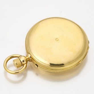 Rare Swiss gold and enamel stone set lever watch Circa 1861