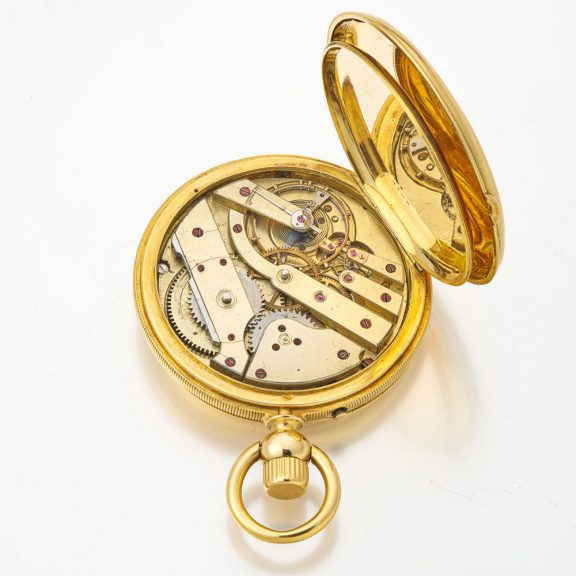 Rare Swiss gold and enamel stone set lever watch Circa 1861 Rare Swiss gold and enamel stone set lever watch Circa 1861