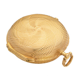 Fine French 18 carat gold key wind verge pocket watch Circa 1750