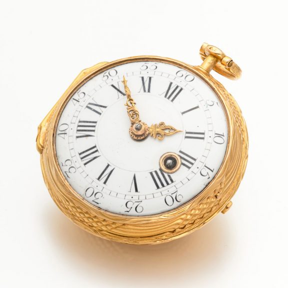 Fine French 18 carat gold key wind verge pocket watch Circa 1750 Fine French 18 carat gold key wind verge pocket watch Circa 1750