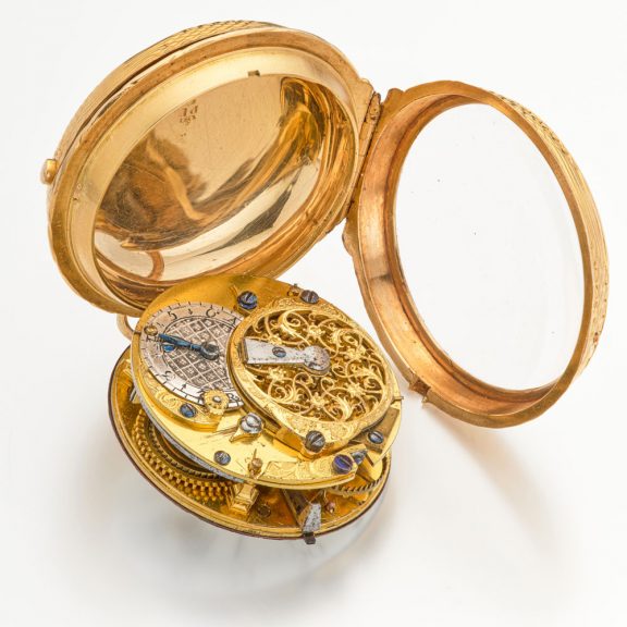 Fine French 18 carat gold key wind verge pocket watch Circa 1750 Fine French 18 carat gold key wind verge pocket watch Circa 1750