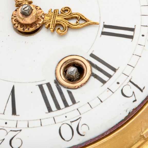 Fine French 18 carat gold key wind verge pocket watch Circa 1750 Fine French 18 carat gold key wind verge pocket watch Circa 1750