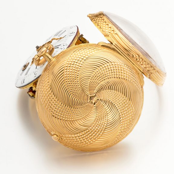 Fine French 18 carat gold key wind verge pocket watch Circa 1750 Fine French 18 carat gold key wind verge pocket watch Circa 1750