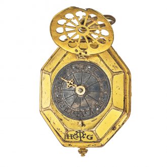 German octagonal neck watch with later movement Circa 1590