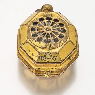 German octagonal neck watch with later movement Circa 1590