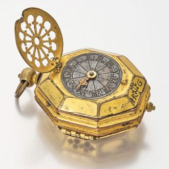 German octagonal neck watch with later movement Circa 1590