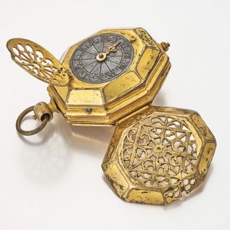German octagonal neck watch with later movement Circa 1590