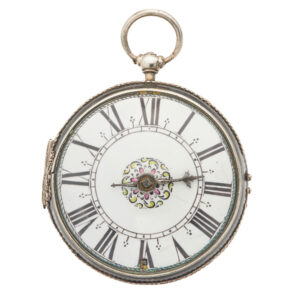 French black copper watch with central winding Circa 1685