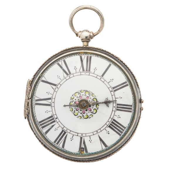 French black copper watch with central winding Circa 1685 French black copper watch with central winding Circa 1685