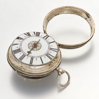French black copper watch with central winding Circa 1685