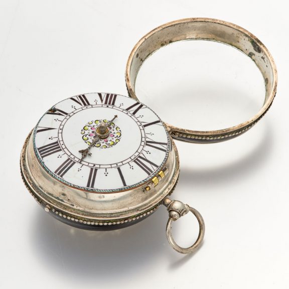 French black copper watch with central winding Circa 1685 French black copper watch with central winding Circa 1685