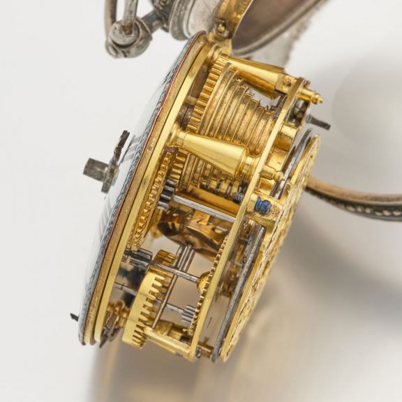 French black copper watch with central winding Circa 1685 French black copper watch with central winding Circa 1685