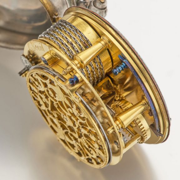French black copper watch with central winding Circa 1685 French black copper watch with central winding Circa 1685