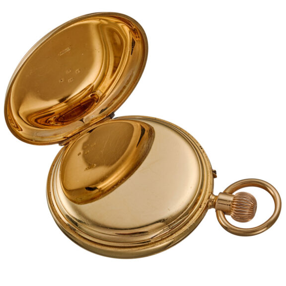 English lever in 18k gold half hunter case Circa 1868 English lever in 18k gold half hunter case Circa 1868