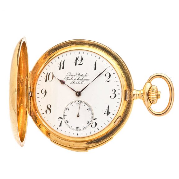 Unique Swiss 18 carat gold watchmaking school watch Circa 1912 Unique Swiss 18 carat gold watchmaking school watch Circa 1912