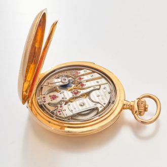 Unique Swiss 18 carat gold watchmaking school watch Circa 1912 Unique Swiss 18 carat gold watchmaking school watch Circa 1912