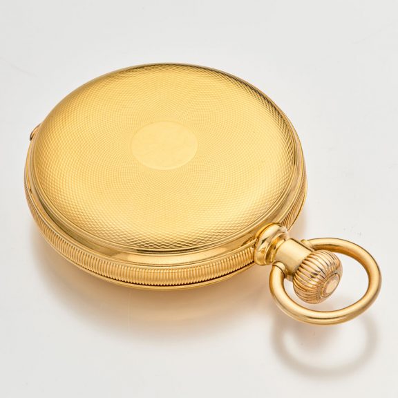German gold lever with 30h power reserve indicator Circa 1880 German gold lever with 30h power reserve indicator Circa 1880