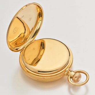 German gold lever with 30h power reserve indicator Circa 1880