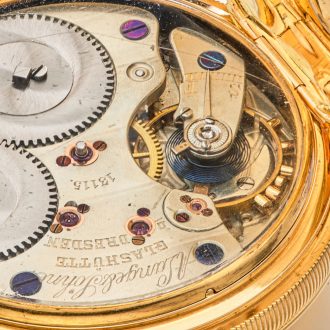 German gold lever with 30h power reserve indicator Circa 1880