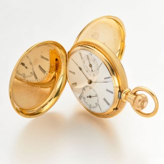 German gold lever with 30h power reserve indicator Circa 1880