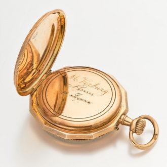 Swiss 14 carat yellow gold keyless dress watch Circa 1900