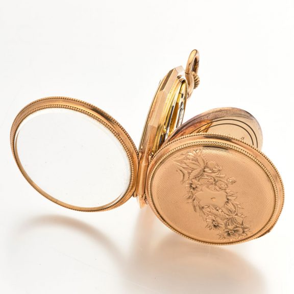 Swiss 14 carat yellow gold keyless dress watch Circa 1900 Swiss 14 carat yellow gold keyless dress watch Circa 1900