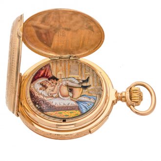 Rare erotic repeating automaton for the Hispanic market Circa 1890